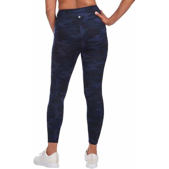 DANSKIN  YOGA PANTS BLUE CAMO SIZE M  WITH POCKETS - Picture 3 of 4